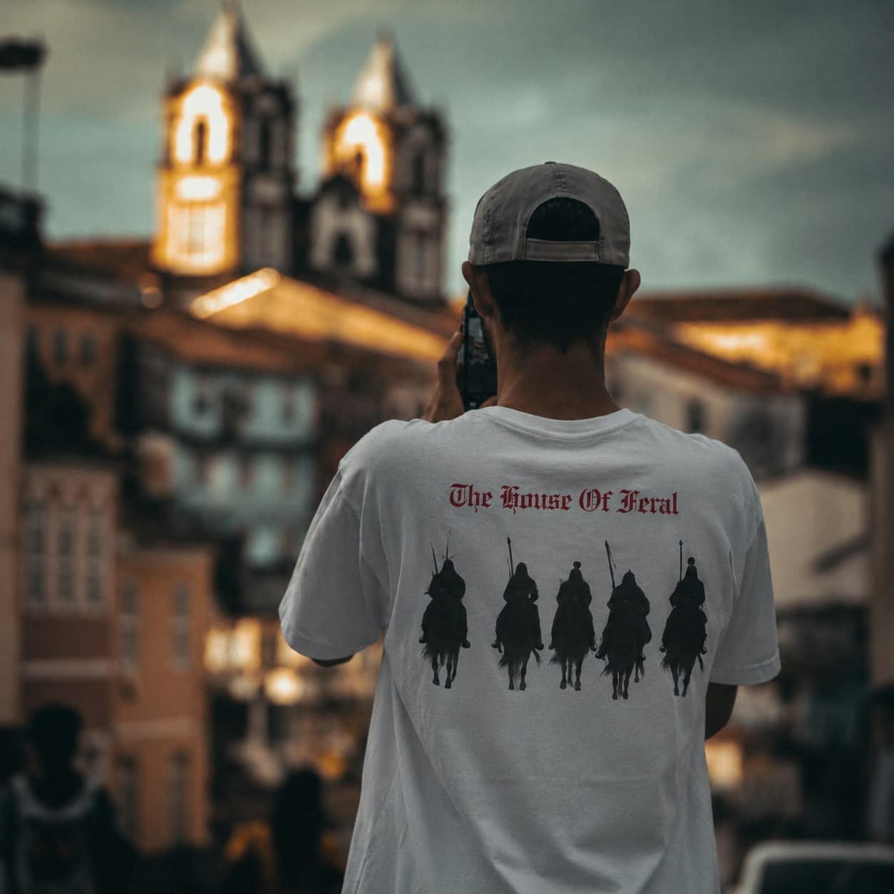 FERAL graphic T-shirt photographed in Lahore